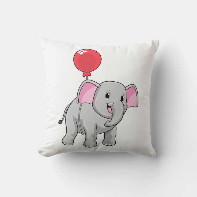 Cojín Decorativo Elefante con globo (Anverso)