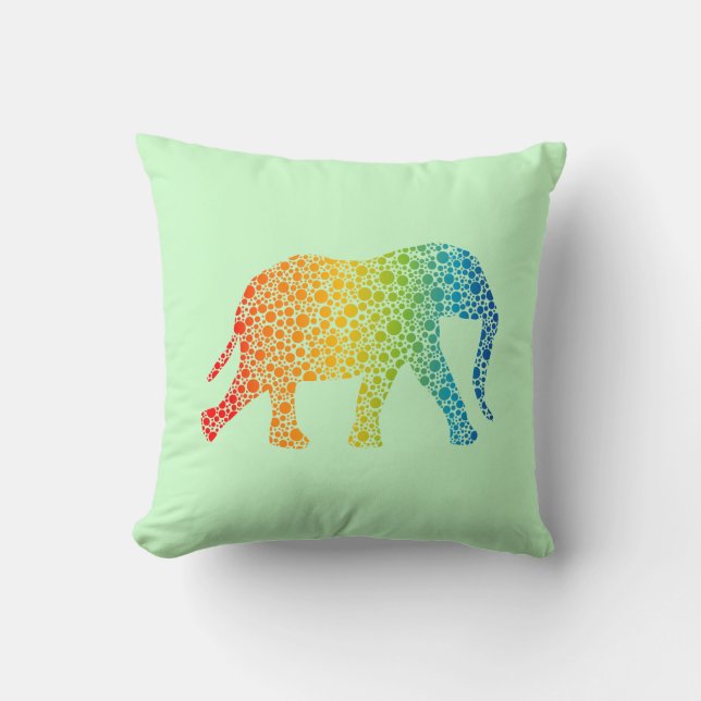 Cojín Decorativo Elefante con puntos (Anverso)