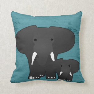 Cojín Decorativo Elefante con un bebé