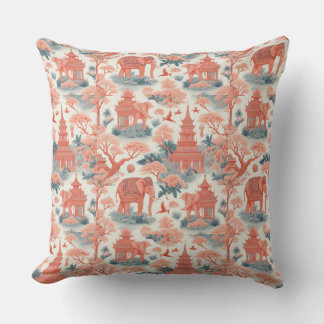 Cojín Decorativo Elefante coral vintage