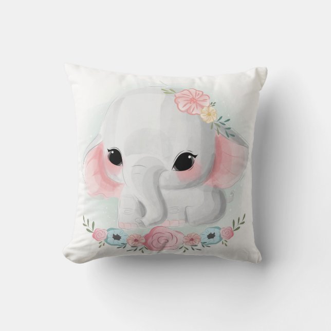 Cojín Decorativo Elefante de bebé (Anverso)