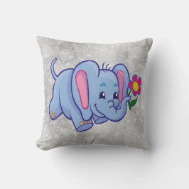 Cojín Decorativo Elefante de dibujos animados lindo