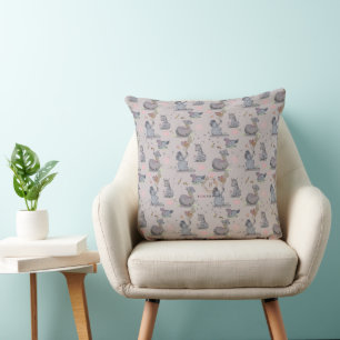 Cojín Decorativo "Elefante de Elefante y Polka Hen"