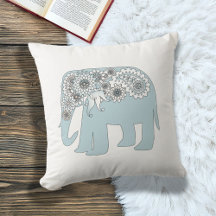 Elefante Elegante de Paisley Azul
