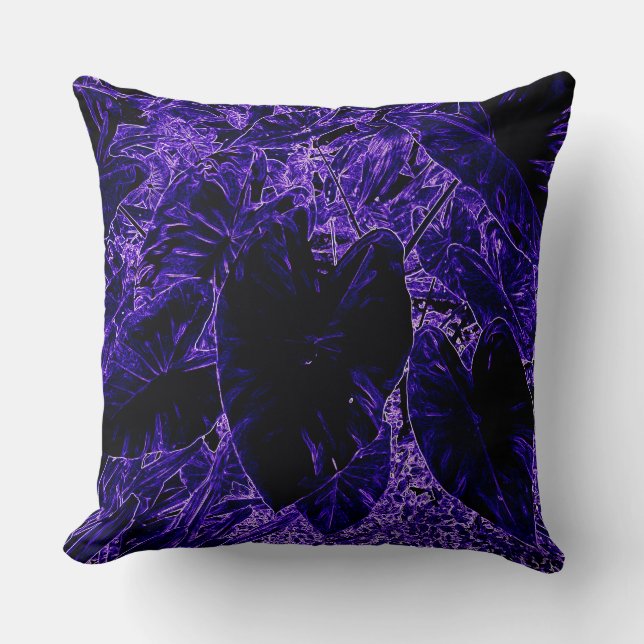 Cojín Decorativo Elefante en la morada más profunda (Anverso)