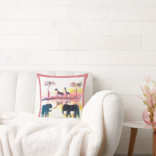 Cojín Decorativo Elefante, grafa Safari Sunset Art