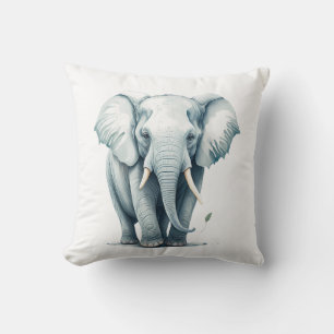 Cojín Decorativo Elefante Gris Adorable Cuto Decoración Hogar Nurse