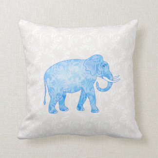 Cojín Decorativo Elefante indio azul del modelo