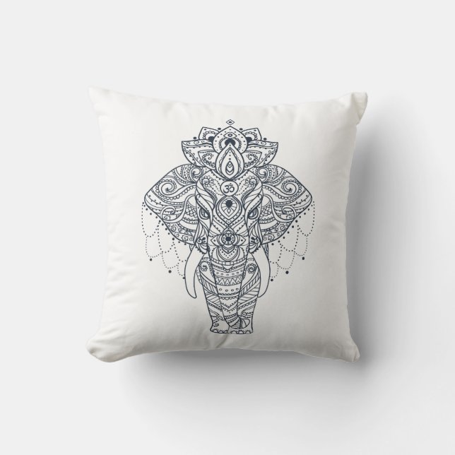 Cojín Decorativo Elefante inspirado (Anverso)
