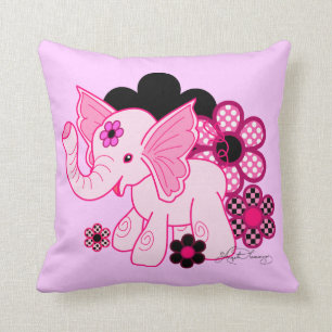 Cojín Decorativo Elefante lindo de Kawaii