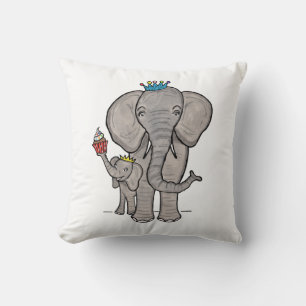 Cojín Decorativo Elefante lindo y cuchicheo bebé