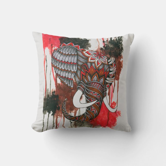 Cojín Decorativo Elefante real (Anverso)