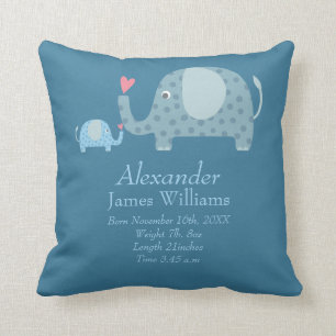 Cojín Decorativo Elefantes de lunares personalizados Estadísticas d