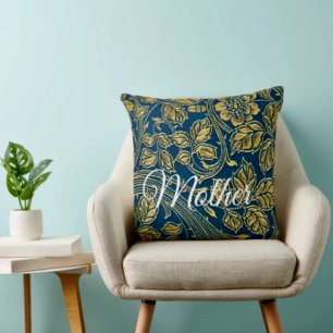 Cojín Decorativo Elegancia de Flor de Oro
