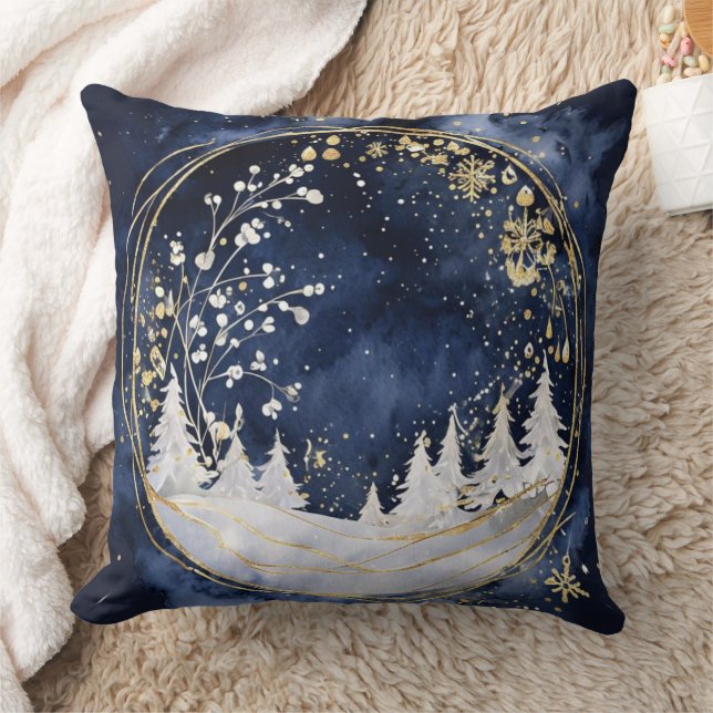 Cojín Decorativo Elegancia de invierno celestial (Manta)