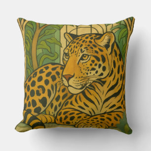 Cojín Decorativo Elegancia de jungla estilizada