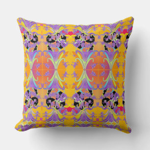 Cojín Decorativo Elegancia de Lirios Purpúreos