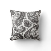 Elegancia de paisley blanca y negra
