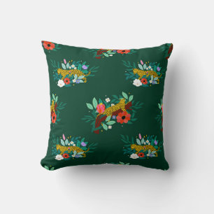 Cojín Decorativo Elegancia del Leopardo Tropical