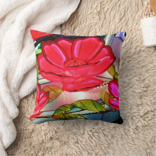 Cojín Decorativo Elegancia Eléctrica en Rosa
