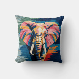Cojín Decorativo Elegancia elefante Cushion Kilim blanco y negro