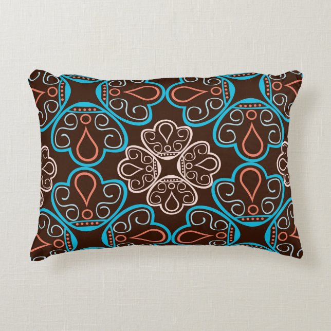 Cojín Decorativo Elegancia Floral Cálida (Anverso)