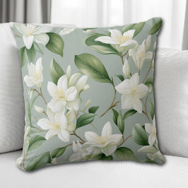 Cojín Decorativo Elegancia Floral de Jazmín Suave Acento