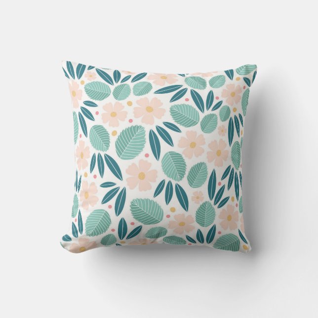 Cojín Decorativo Elegancia floral suave (Anverso)