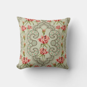 Cojín Decorativo Elegancia Floral: Vintage Fondo Seamless.