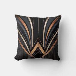 Cojín Decorativo Elegancia geométrica metálica Art Déco