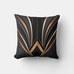 Cojín Decorativo Elegancia geométrica metálica Art Déco