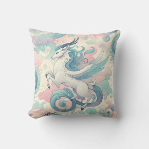 Cojín Decorativo Elegancia mística: los susurros del Pastel Kirin