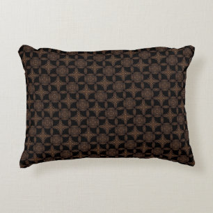 Cojín Decorativo Elegancia Noir Brown & Black Pattern