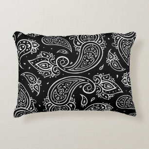 Cojín Decorativo Elegancia paisley: un patrón étnico sin fisuras.