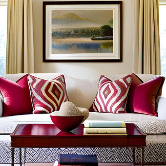 Cojín Decorativo Elegancia romántica: aceptar el encanto rojo rosad