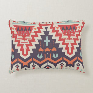 Cojín Decorativo Elegancia tribal: impresión étnica geométrica