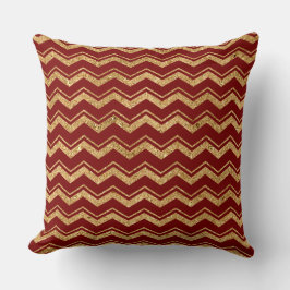 Cojín Decorativo Elegant Burgundy & Gold Christmas Pillow – Luxury 