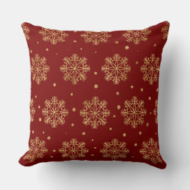 Cojín Decorativo Elegant Burgundy & Gold Christmas Pillow – Luxury 