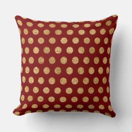Cojín Decorativo Elegant Burgundy & Gold Christmas Pillow – Luxury 