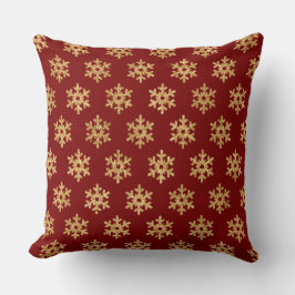 Cojín Decorativo Elegant Burgundy & Gold Christmas Pillow – Luxury 