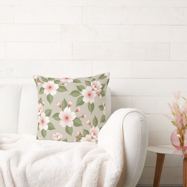 Cojín Decorativo Elegant cherry blossoms seamless pattern (Sofá)