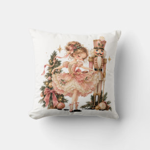 Cojín Decorativo Elegant Christmas Ballerina & Nutcracker Pillow –