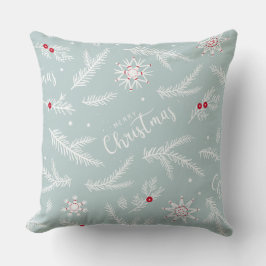 Cojín Decorativo Elegant Christmas Pillow with Pine & Script