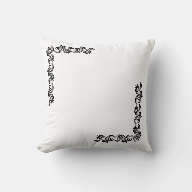 Cojín Decorativo Elegant Corner Design Square Pillow |Customizable  (Anverso)