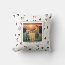 Cojín Decorativo Elegant family photos personalized christmas