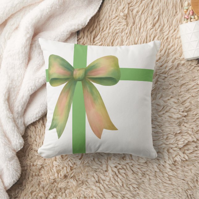 Cojín Decorativo Elegant Gift Bow – Modern Christmas Design (Manta)