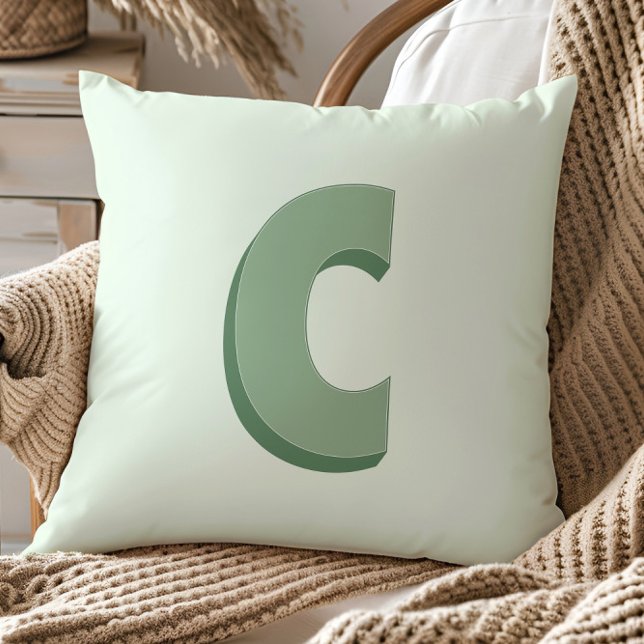 Cojín Decorativo Elegant Letter C Monogram Personalized Initial (Subido por el creador)