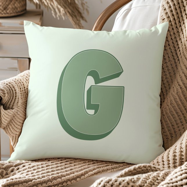 Cojín Decorativo Elegant Letter G Monogram Personalized Initial (Subido por el creador)
