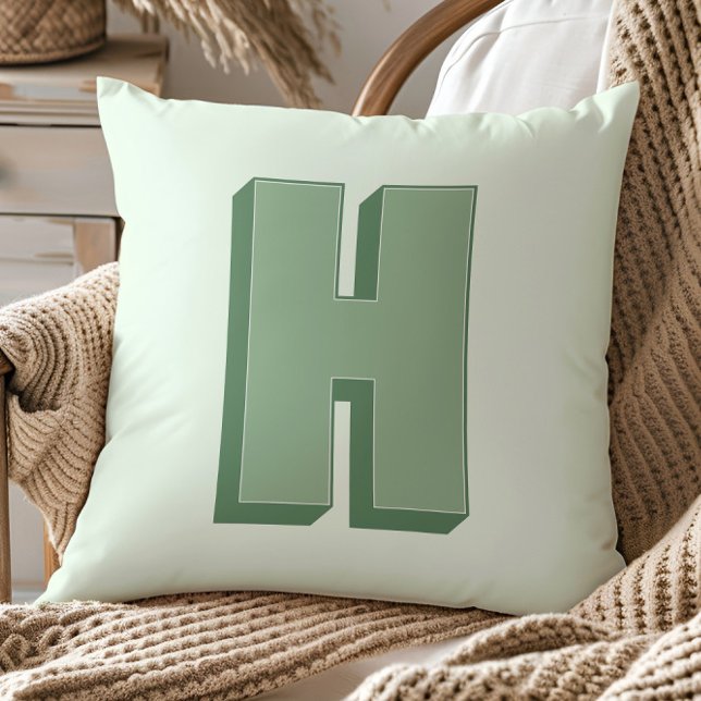 Cojín Decorativo Elegant Letter H Monogram Personalized Initial (Subido por el creador)