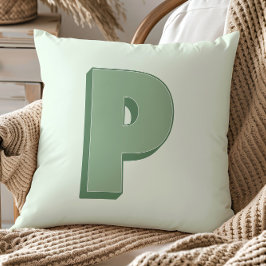 Cojín Decorativo Elegant Letter P Monogram Personalized Initial